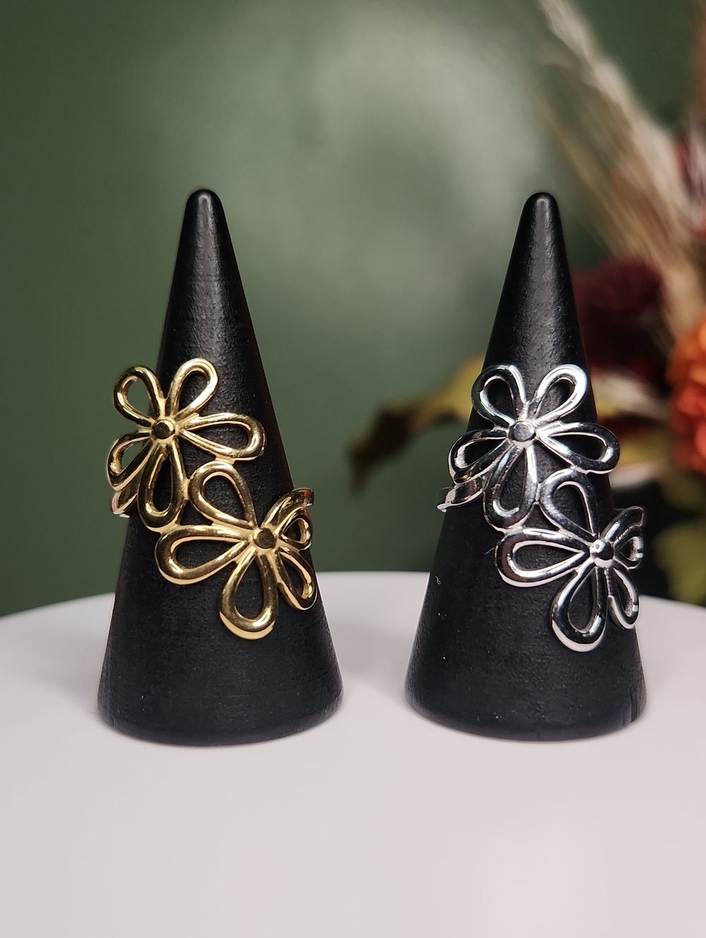Stainless Steel Adjustable Rings, Pick 1, Silver Or Gold